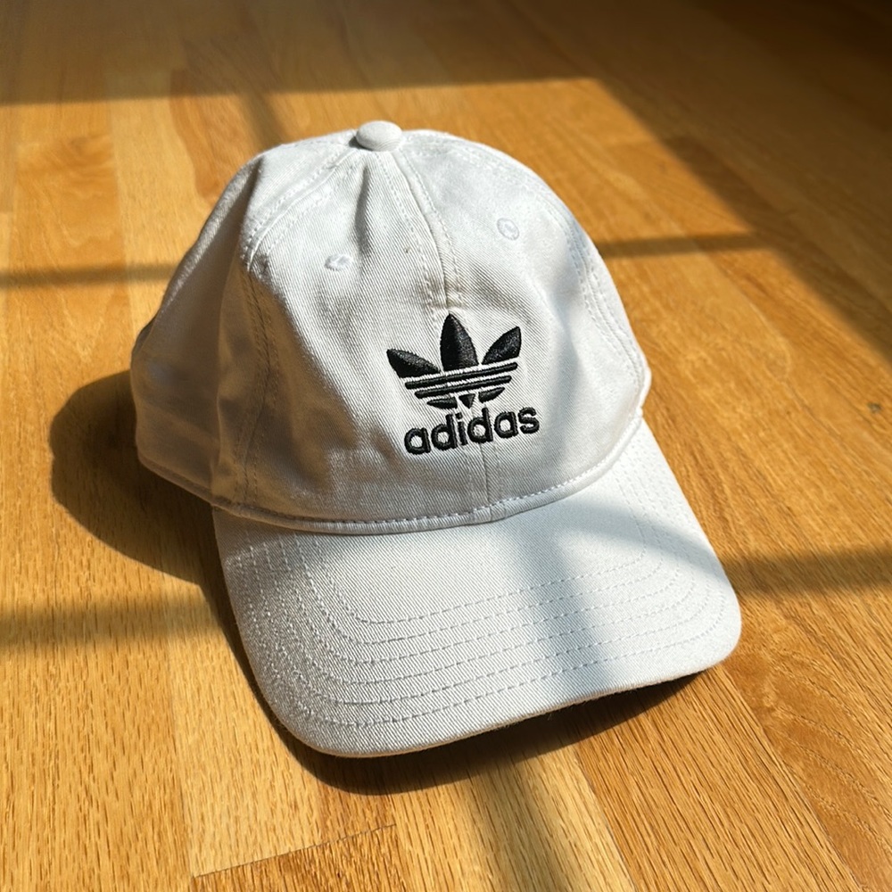 white adidas hat